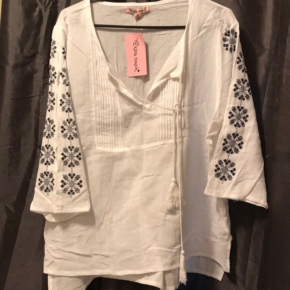 Split sleeve peasant top, 3x, NWT